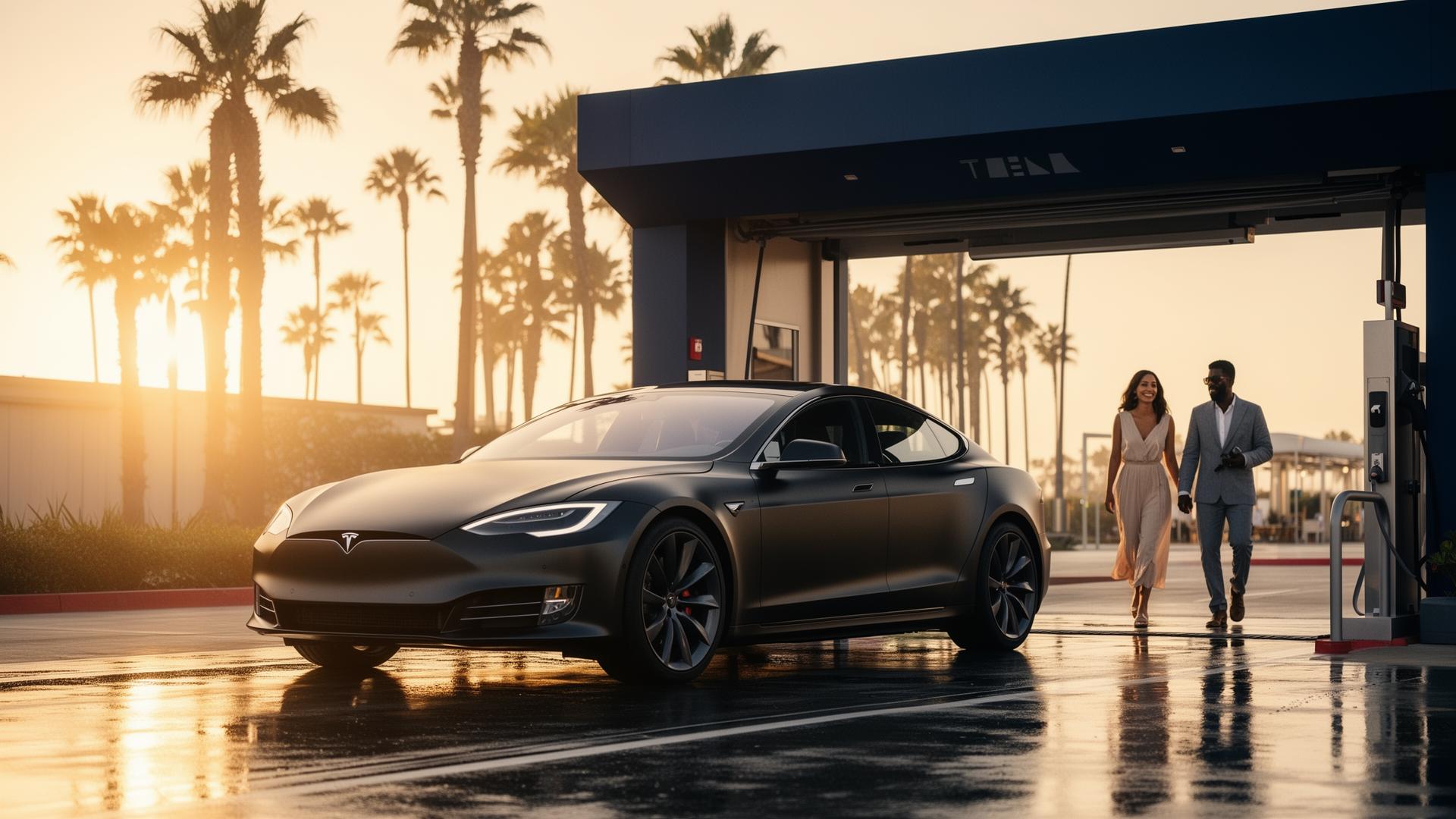 Tesla Plaid at Premier 7 Car Wash Newport Beach